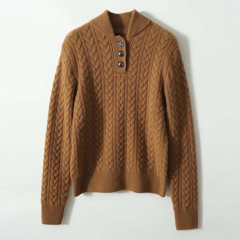 Arden cardigan i kashmir med knapper