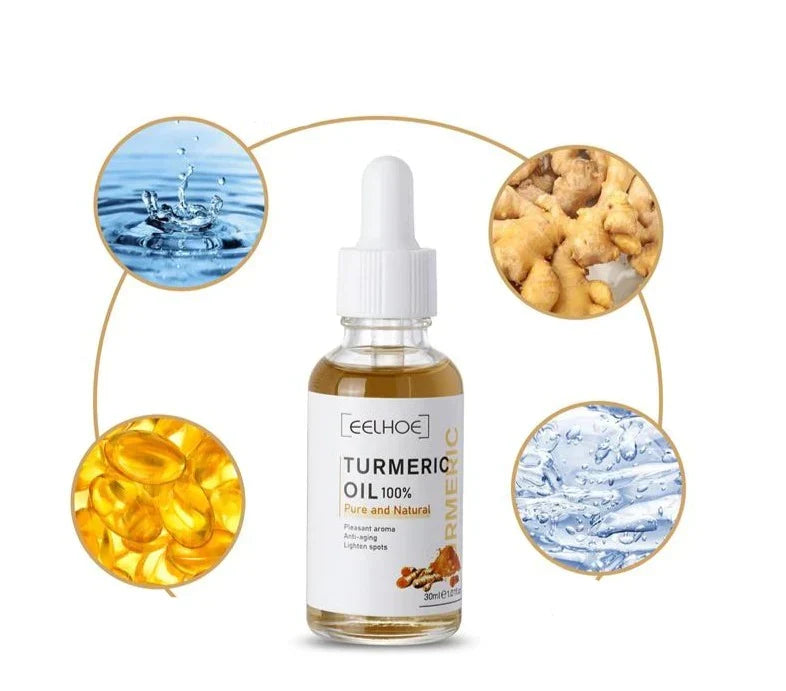 Lysende serum mod mørke pletter med gurkemeje