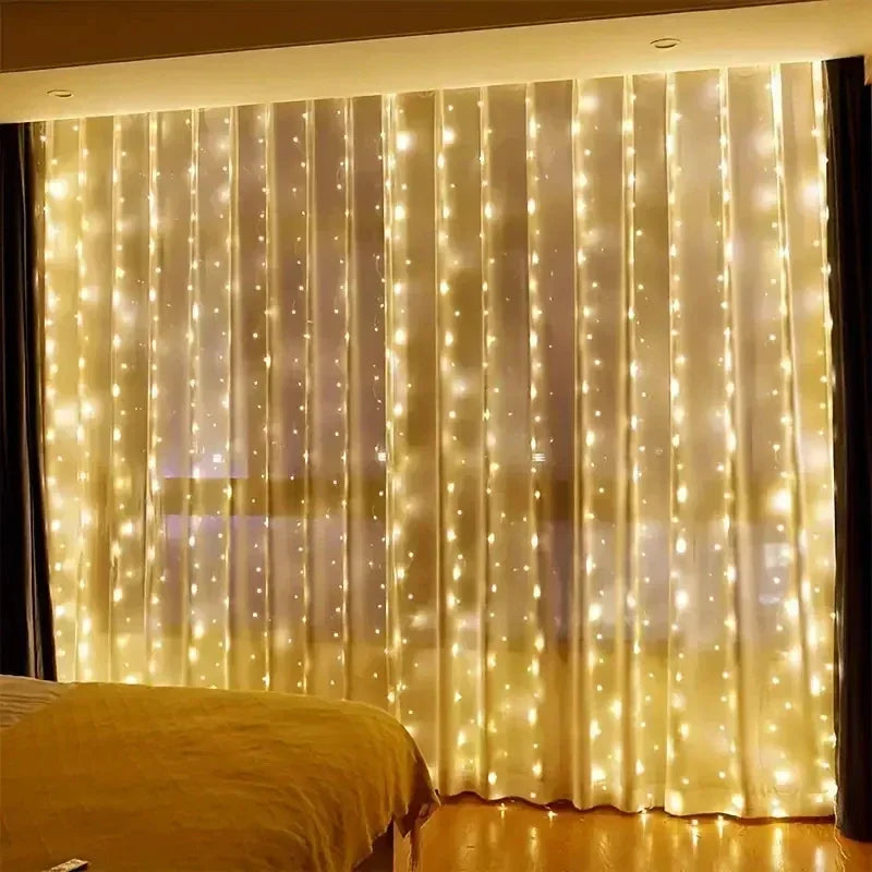 USB-LED-lysgardin med fjernbetjening