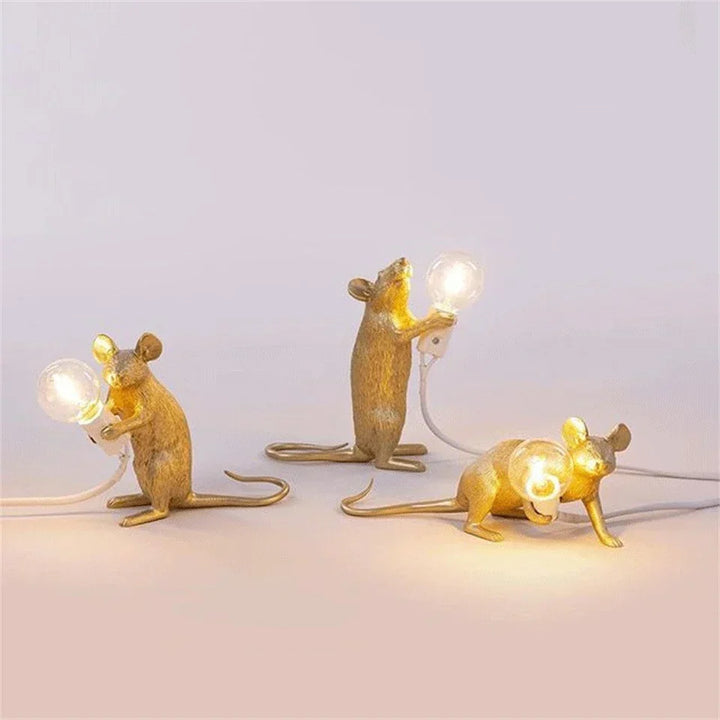 LumiMaus LED-bordlampe | Muselampe i moderne art deco-stil til stemningsfuld belysning