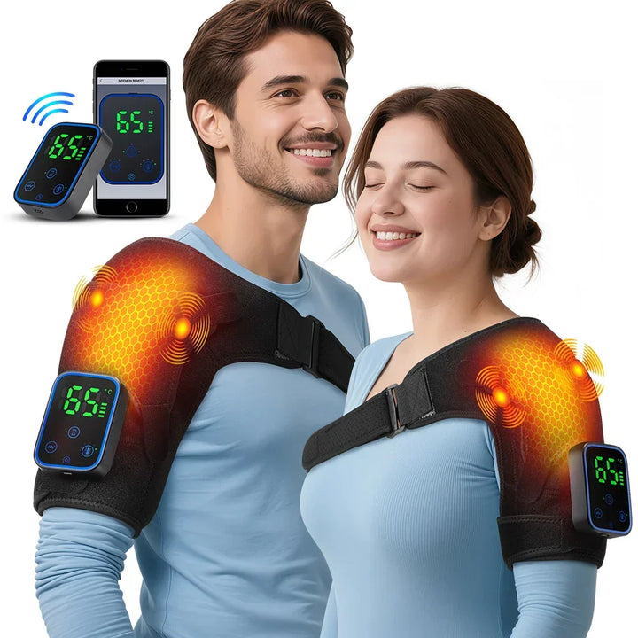 3-i-1 elektrisk skulder-, albue- og knæmassager med varme og appstyring – ReliefPro