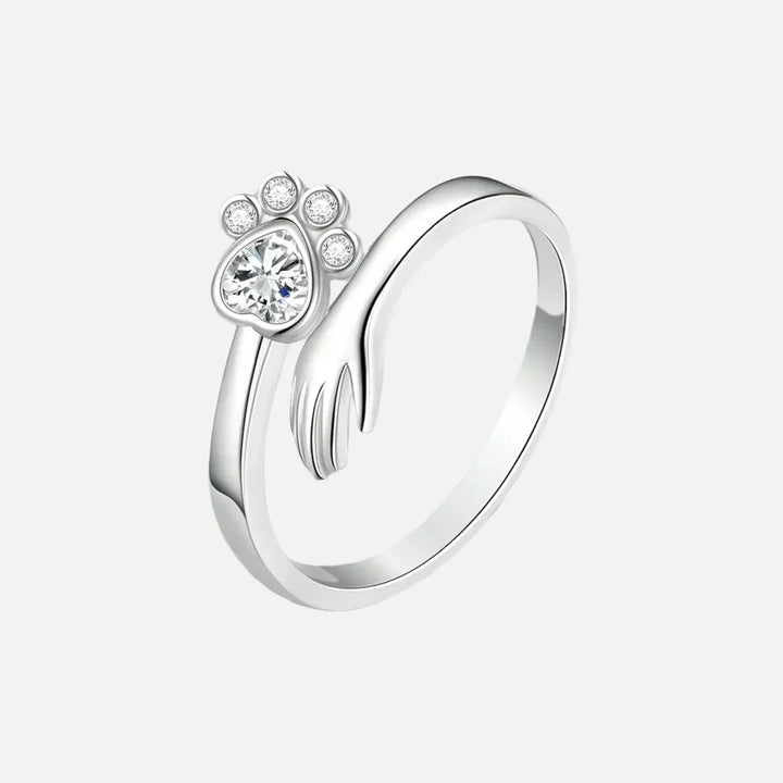 Sterlingsølv Justerbar Ring – Hånd- og Poteaftryksdesign