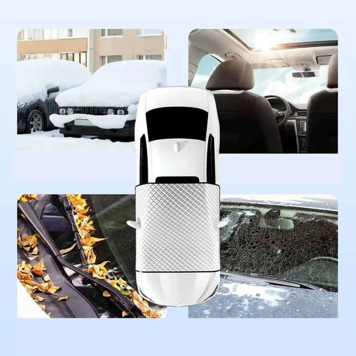 FrostGuard Max magnetisk forrudeafdækning til bil | Vinterbeskyttelse mod frost & sommerbeskyttelse mod UV | Vandtæt & nem at fastgøre