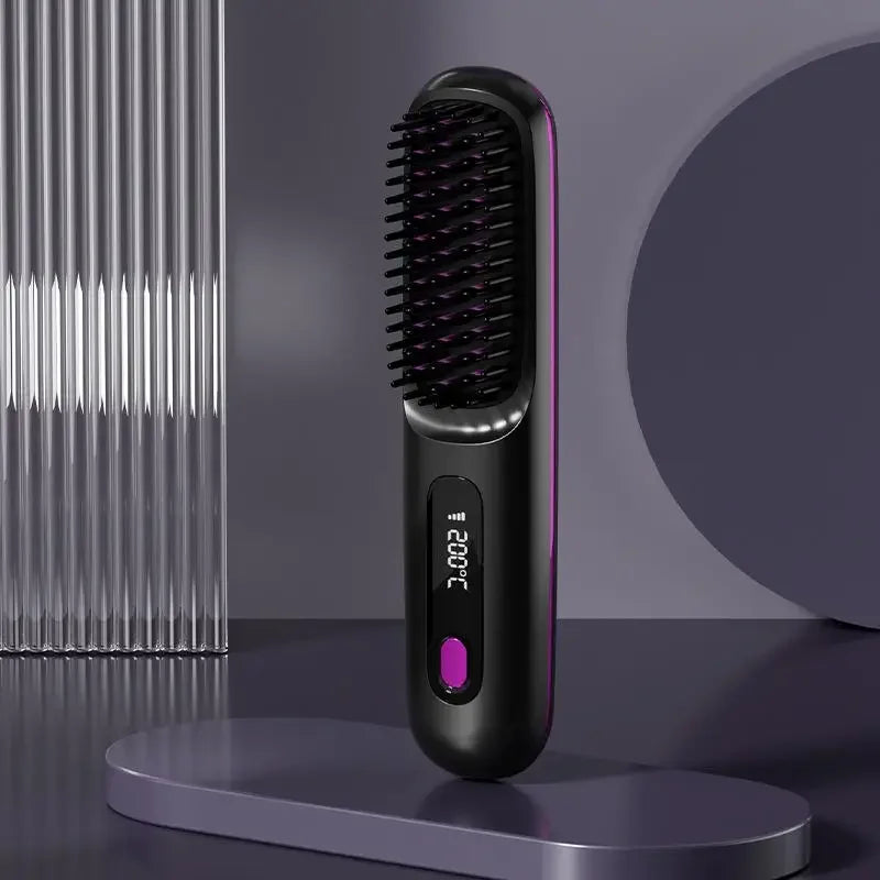 Glissara | Trådløs Glattejern til Hår | USB-opladning og LCD-Skærm | Keramik- og Ionteknologi