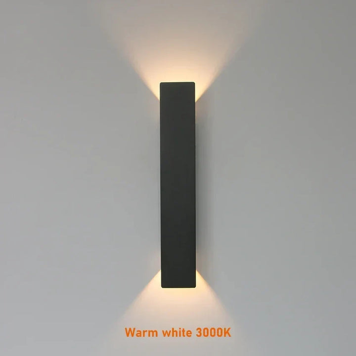 Moderne Udendørslampe – LED-væglampe Op/Ned, Vandtæt, Lodret Design
