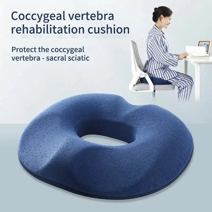 OrthoRelax | Siddepude i memoryskum | Lindring for haleben og rygsøjle | Ergonomisk og komfortabel