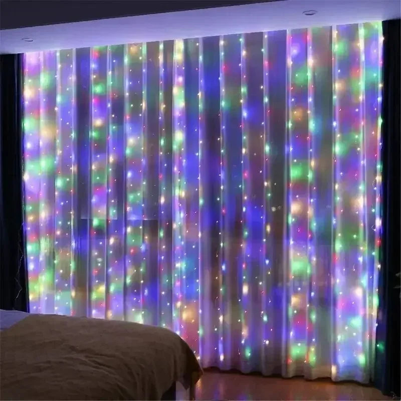 USB-LED-lysgardin med fjernbetjening