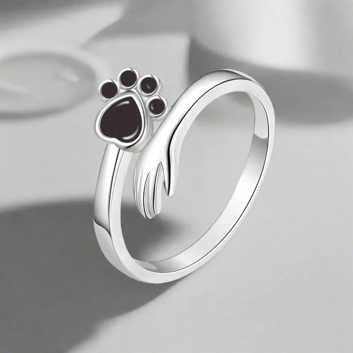 Sterlingsølv Justerbar Ring – Hånd- og Poteaftryksdesign