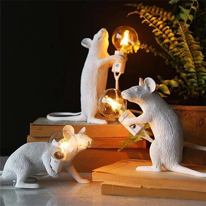 LumiMaus LED-bordlampe | Muselampe i moderne art deco-stil til stemningsfuld belysning