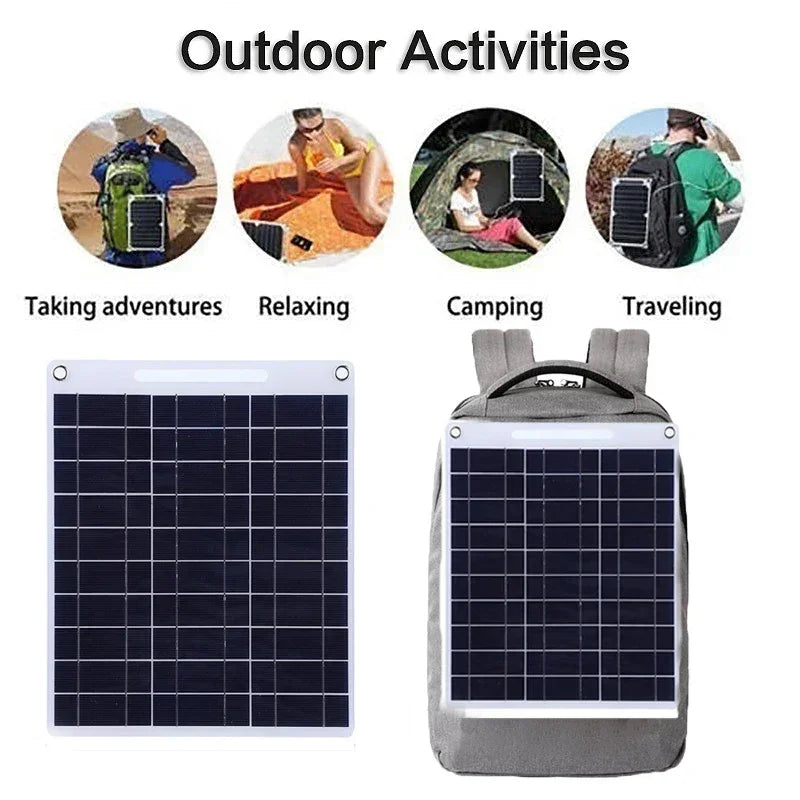 SOLVION Charge 100W Bærbart Solpanel | 5V | Dual USB | Vandtæt | Outdoor & Camping