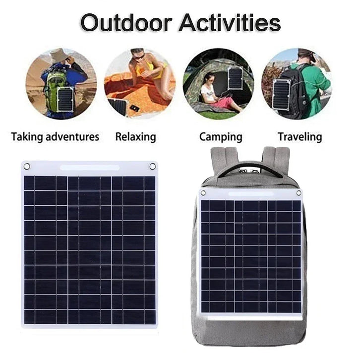 SOLVION Charge 100W Bærbart Solpanel | 5V | Dual USB | Vandtæt | Outdoor & Camping