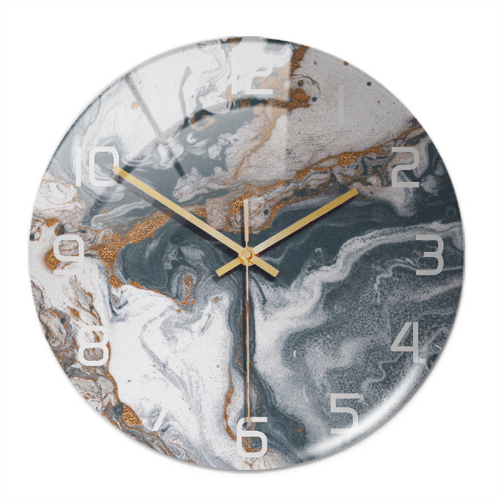 Elegant vægur med marmoreffekt – MarbleTime