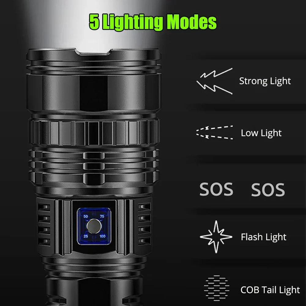 Genopladelig 10000 lumen LED-lommelygte – Striker