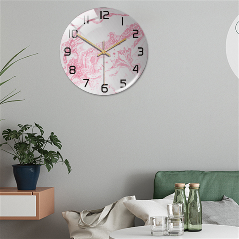 Elegant vægur med marmoreffekt – MarbleTime