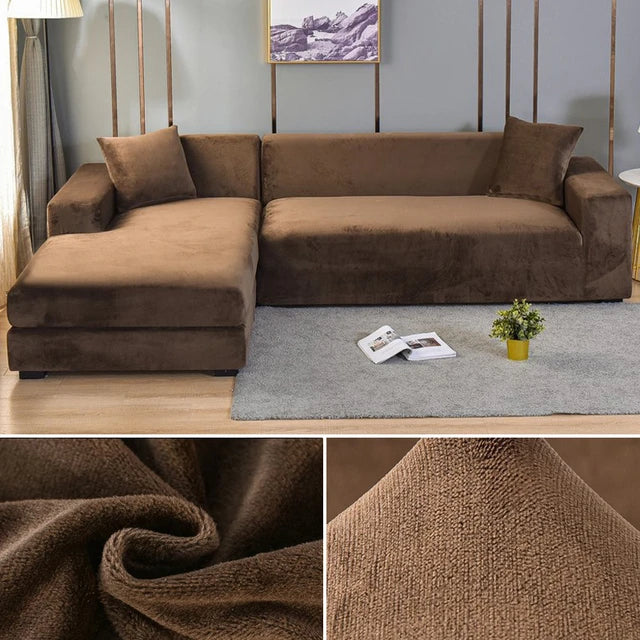 SofaSnug - elastisk sofabetræk i fløjl, der sparer dig penge