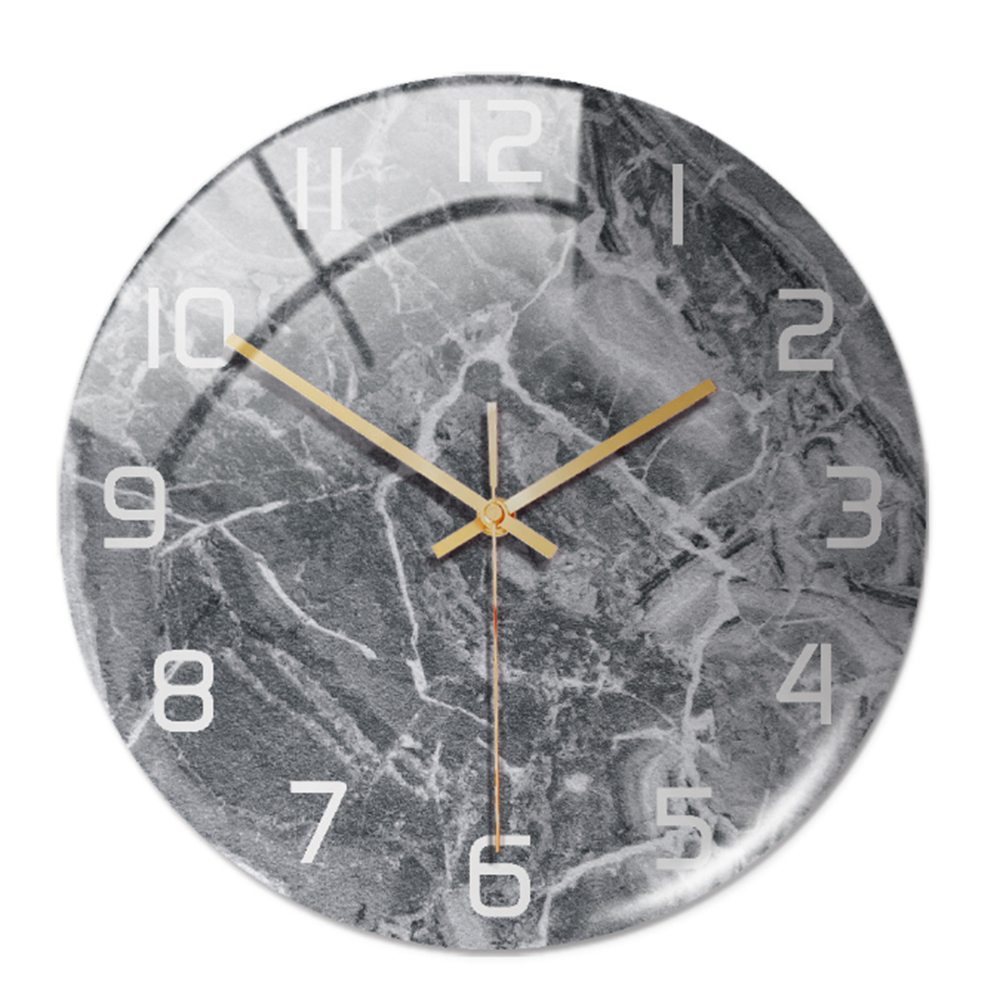 Elegant vægur med marmoreffekt – MarbleTime