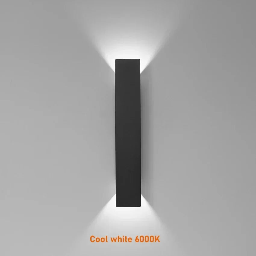 Moderne Udendørslampe – LED-væglampe Op/Ned, Vandtæt, Lodret Design