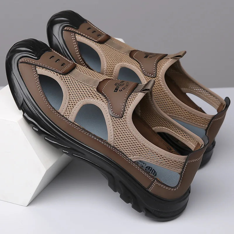 Åndbare og stilfulde mesh-sandaler til mænd – Leon