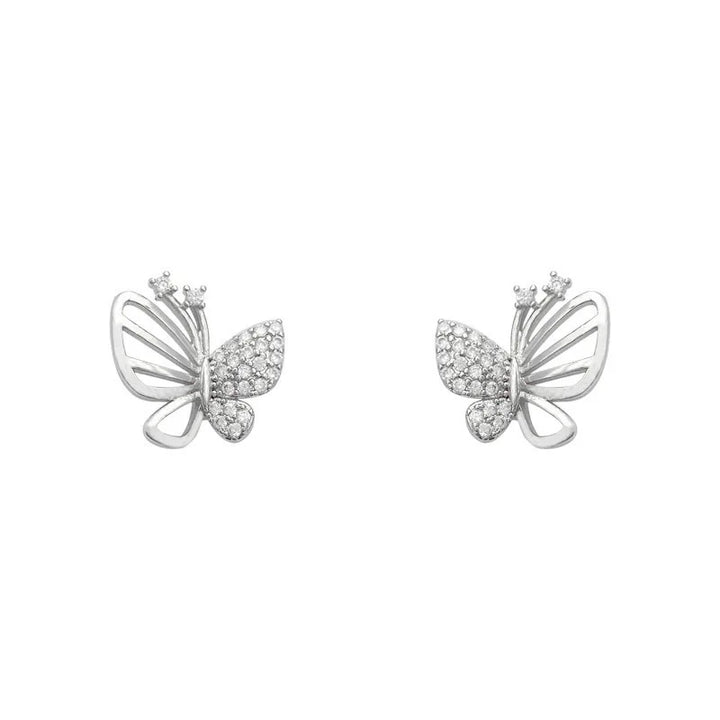 Elegante Zirkonia Sommerfugl Ørestikker