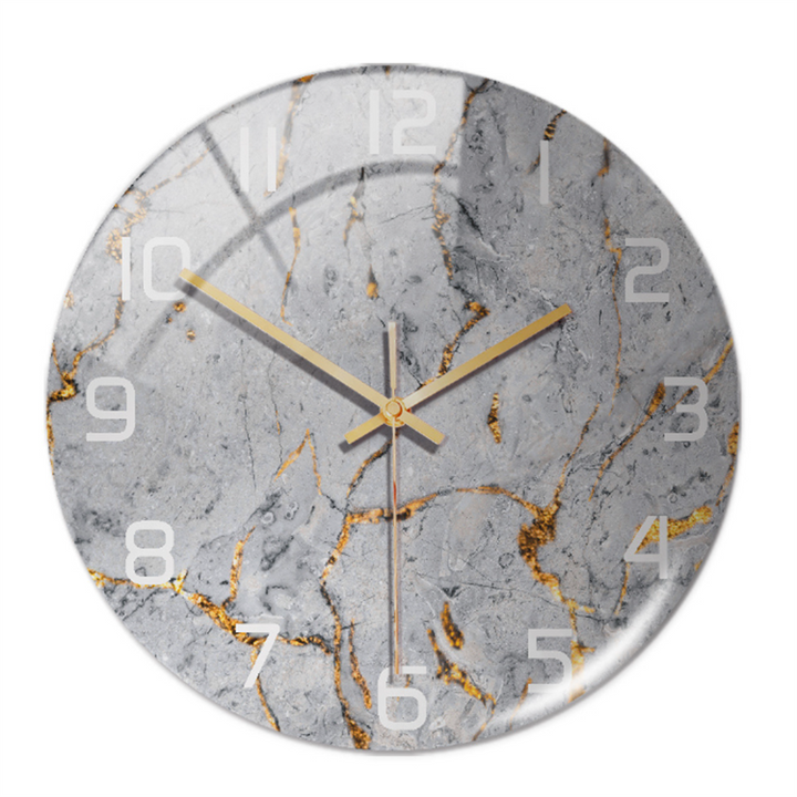 Elegant vægur med marmoreffekt – MarbleTime