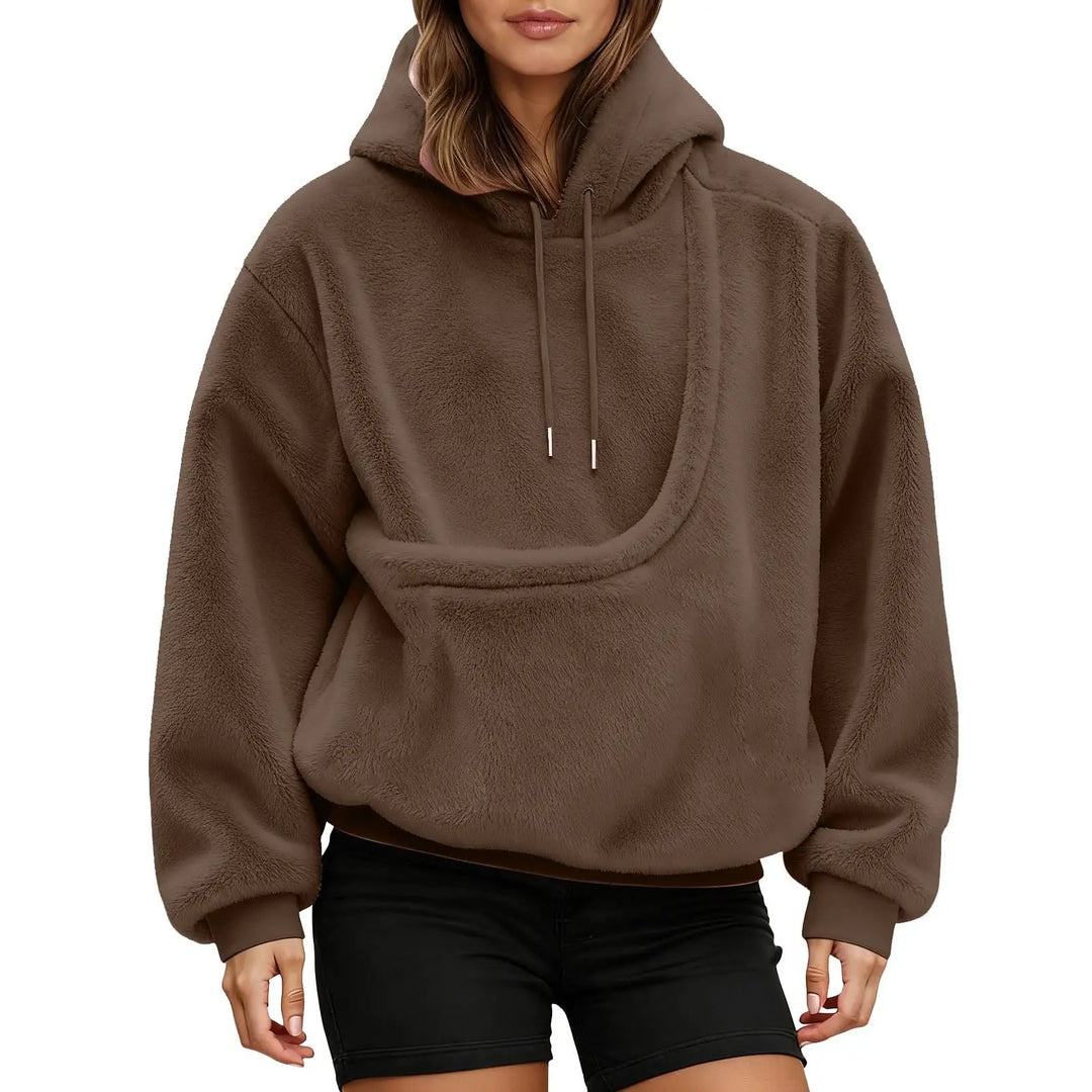 Kænguru-hoodie med indbygget pose til katte og hunde