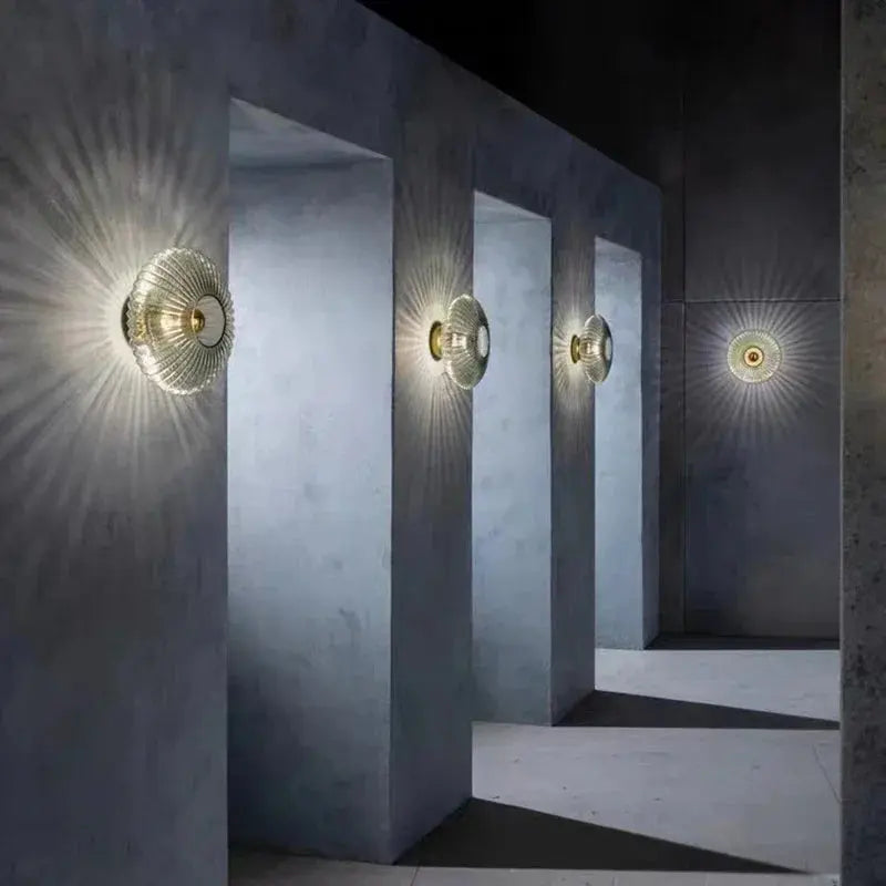OpaliVé nordisk vægglampe i glas | Kreativ belysning til lofter og vægge i moderne interiør