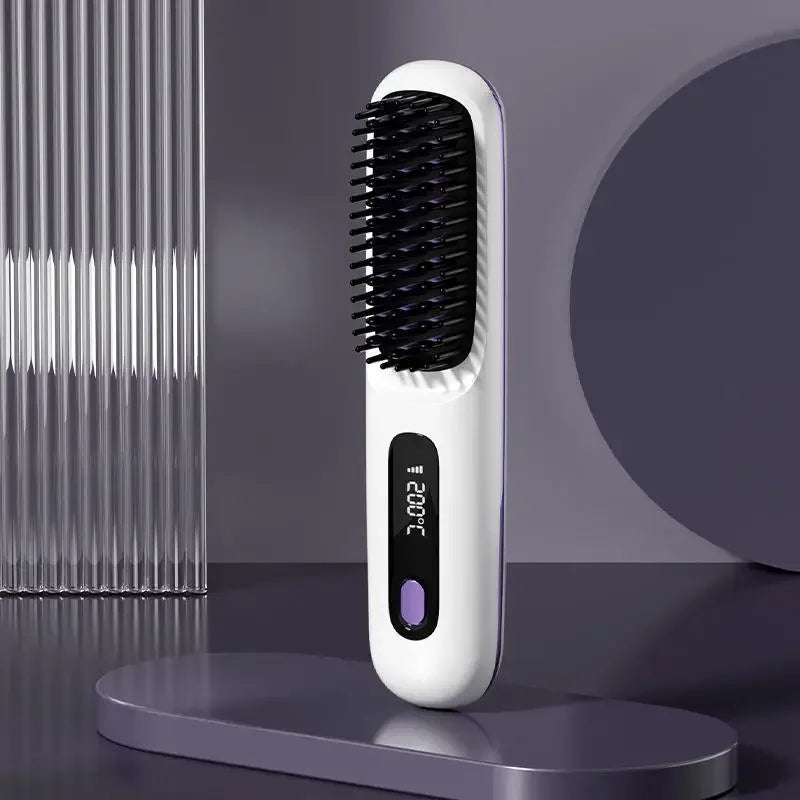 Glissara | Trådløs Glattejern til Hår | USB-opladning og LCD-Skærm | Keramik- og Ionteknologi