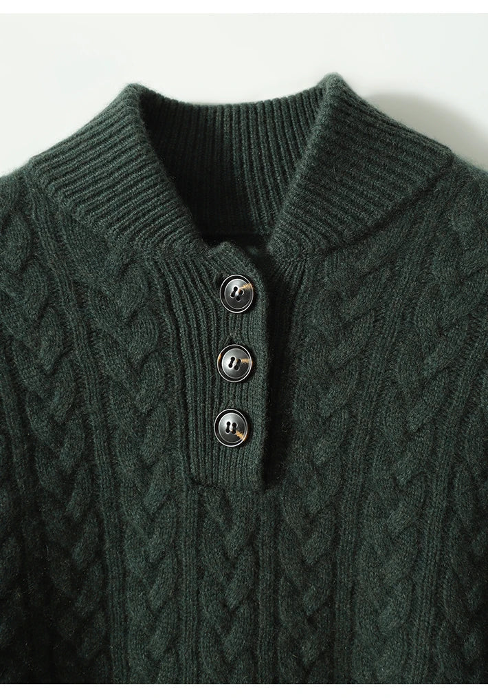 Arden cardigan i kashmir med knapper