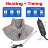 ThermoLiva varmemassageapparat til nakke og skuldre | USB-varmepude med vibration | 3 temperaturniveauer og timer | Blødt plys