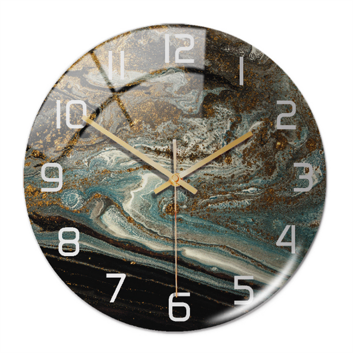 Elegant vægur med marmoreffekt – MarbleTime