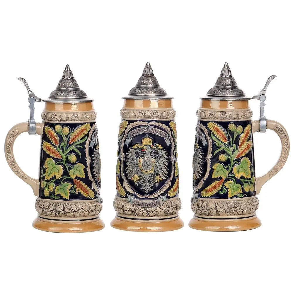 Ølkrus med relief og tinlåg (0,8 L) – Bavaria-krus Oktoberfest 2025