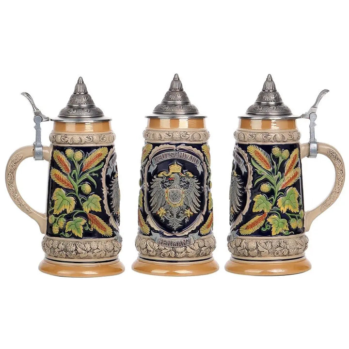 Ølkrus med relief og tinlåg (0,8 L) – Bavaria-krus Oktoberfest 2025