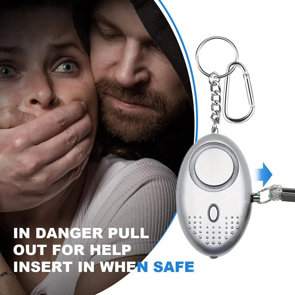 Personlig sikkerhedsalarm med LED-lys (130 dB) – SafeSound
