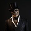 GRAVEFACE – Realistisk skeletmaske med hat til det ultimative Halloween-kostume