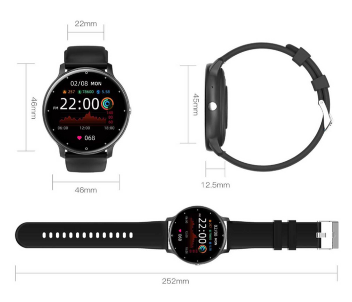 Én-Klikk smartwatch – Overvågning af puls, iltmætning og søvn | Suga Pro Health-serien