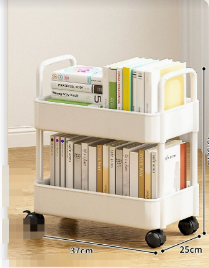 BookRacer – Mobil bogvogn med 2 hylder