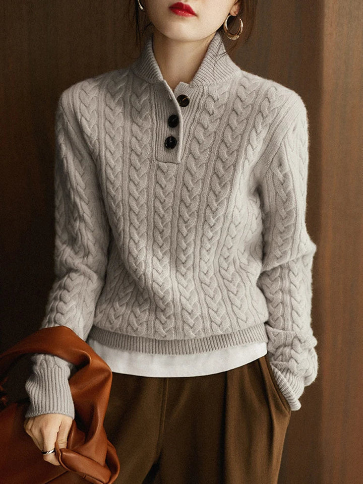 Arden cardigan i kashmir med knapper