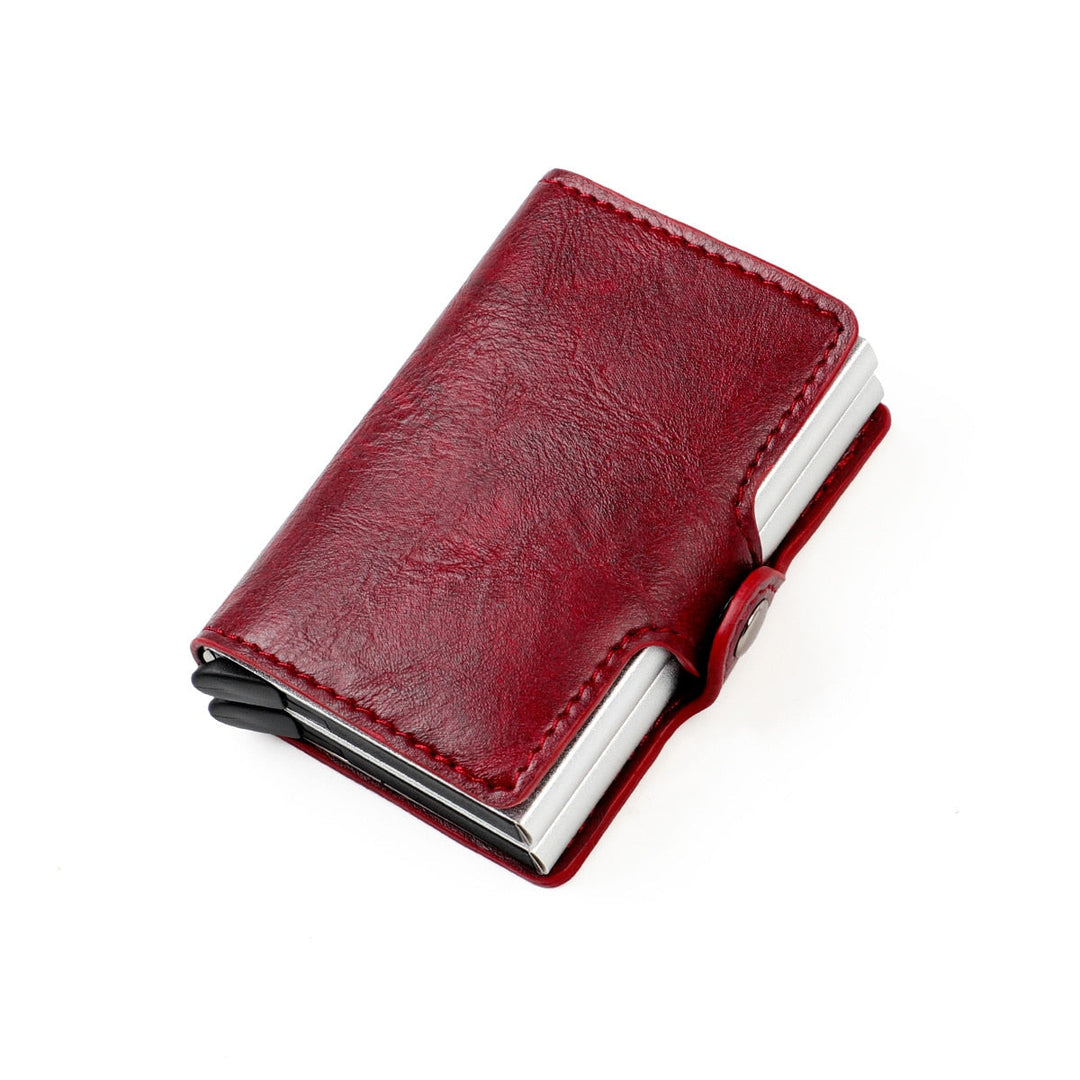 RFID-tegnebog med dobbelte pop-up-lommer i aluminium