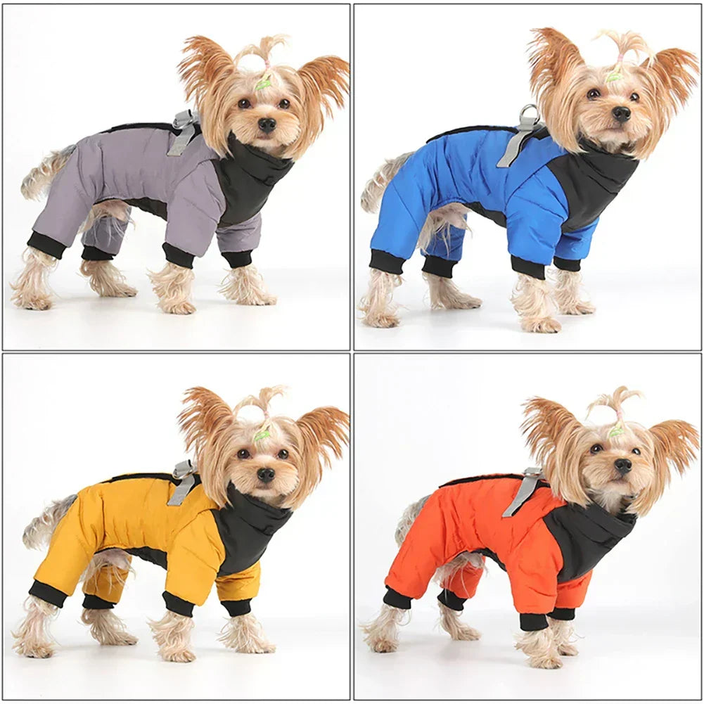 FurLuxe vandtæt vinterjakke med sele - hundejakke til små og mellemstore hunde
