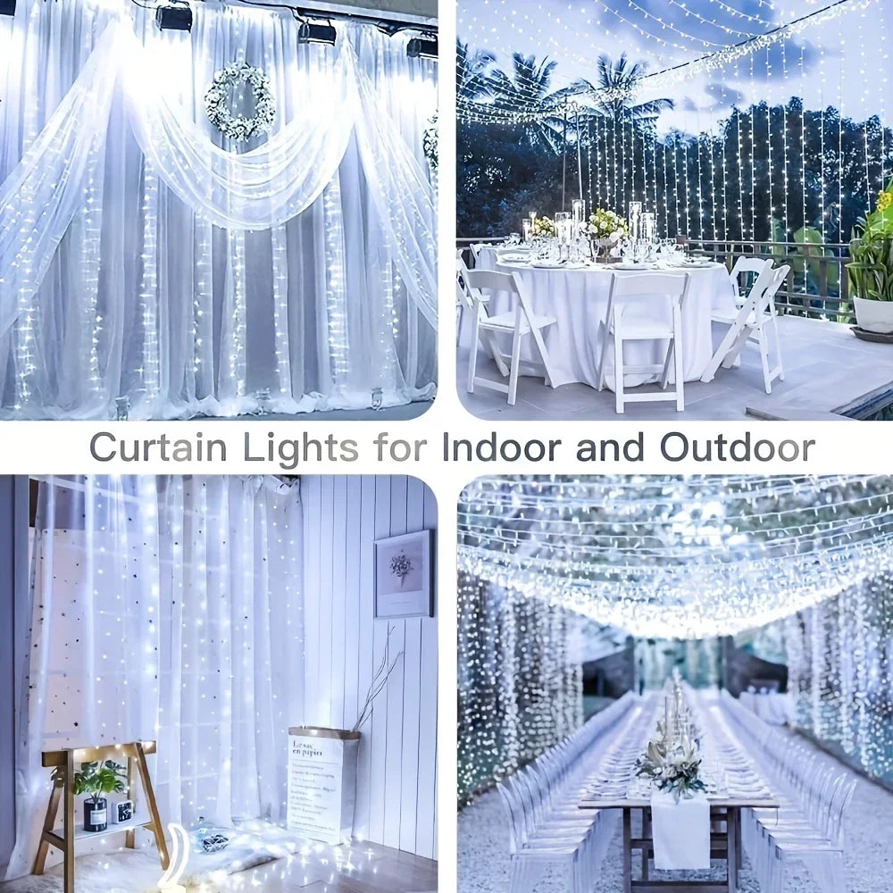 USB-LED-lysgardin med fjernbetjening