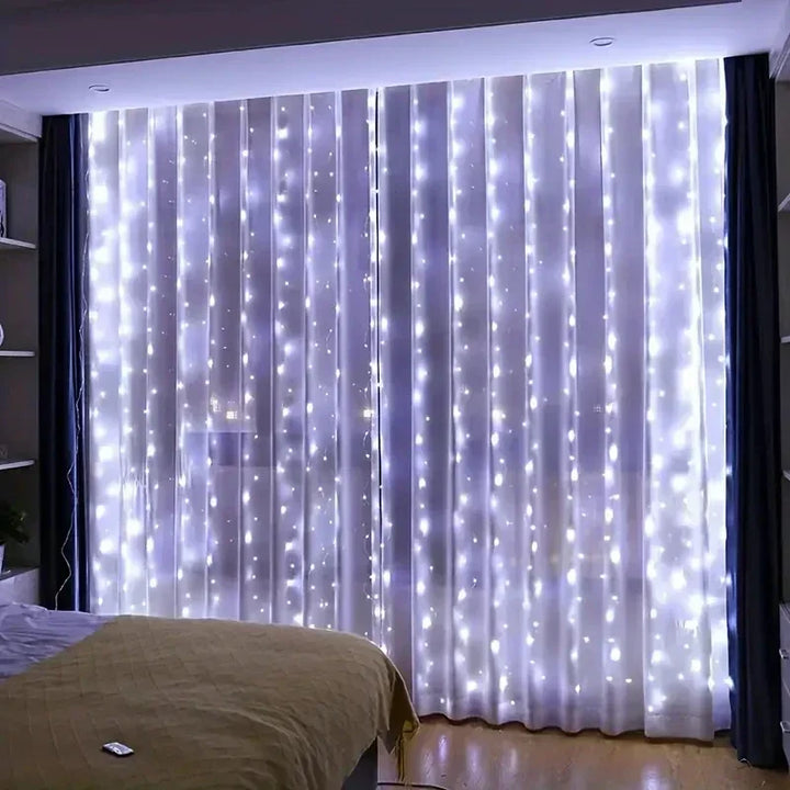 USB-LED-lysgardin med fjernbetjening