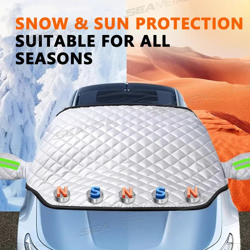 FrostGuard Pro | Forrudeafdækning i 5 lag | Magnetisk og vindbestandig | Fuld beskyttelse mod is