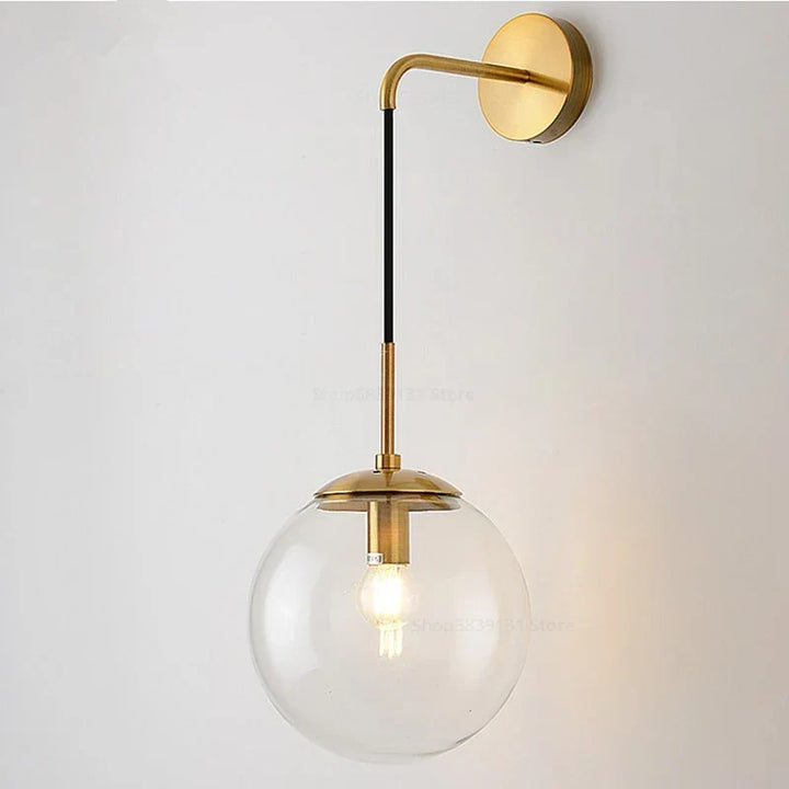 GlacioGlow retro glasvæglampe | Elegant postmoderne sengelampe til varm stemningsbelysning