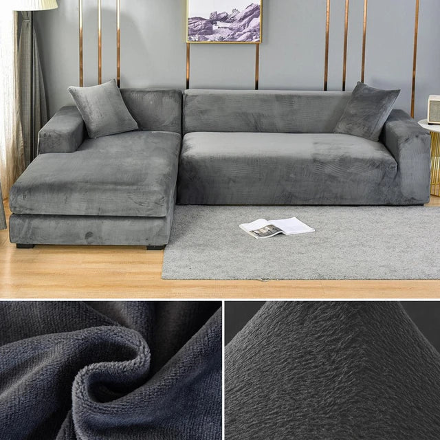 SofaSnug - elastisk sofabetræk i fløjl, der sparer dig penge