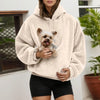 Kænguru-hoodie med indbygget pose til katte og hunde