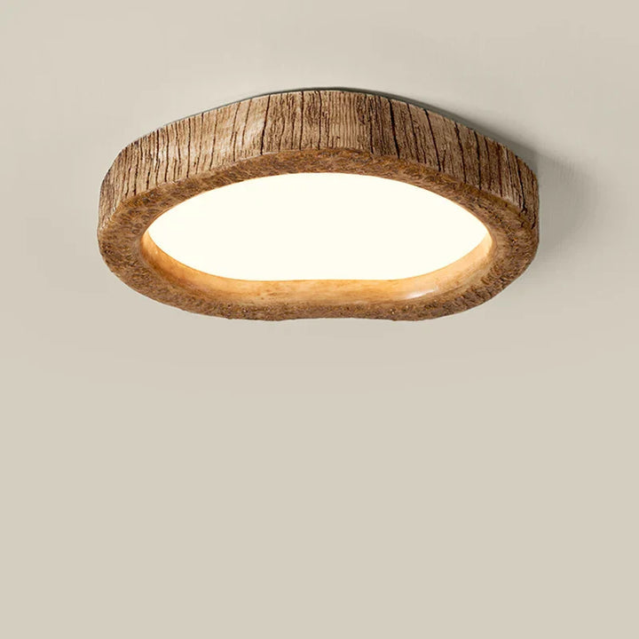 Rustik LED-loftslampe med trælook - Auralog