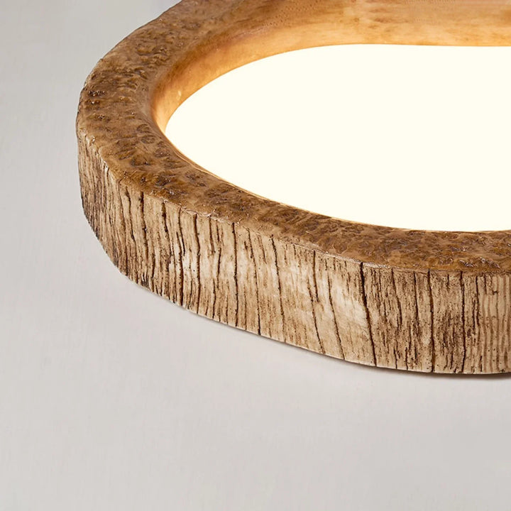 Rustik LED-loftslampe med trælook - Auralog