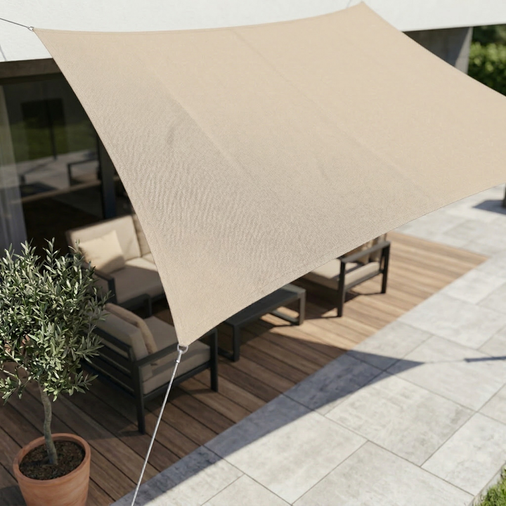 Vandtæt rektangulær solsejl | Vandtæt outdoor-stof | UV-beskyttelse | SkyCover