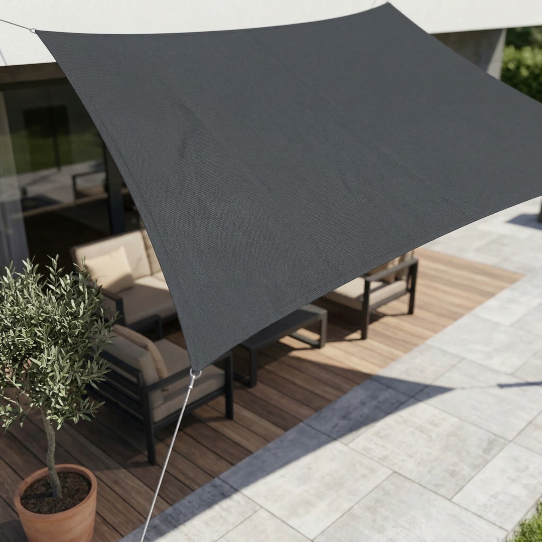 Vandtæt rektangulær solsejl | Vandtæt outdoor-stof | UV-beskyttelse | SkyCover