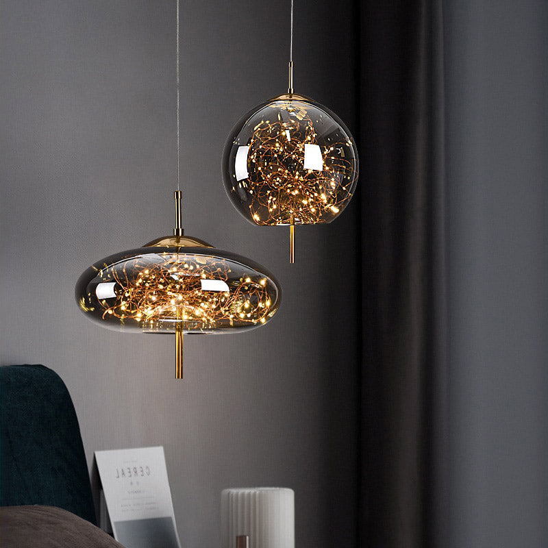 AstraGlow moderne pendellampe | luksuriøs LED-pendellampe til natbord